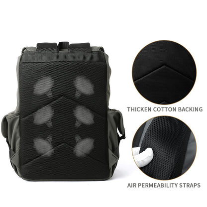 Mochila Masculina Impermeável de Grande Capacidade com Cordão para Homens Oxford Durável Viagem Faculdade Aluno Notebook Escola Livros