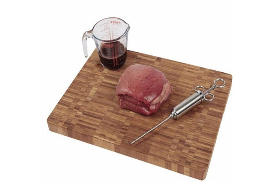 Injetor de Marinada 2 oz para Grelhados Injetor de Carne de Peru de Aço Inoxidável Seringa Culinária com 2-5 Agulhas