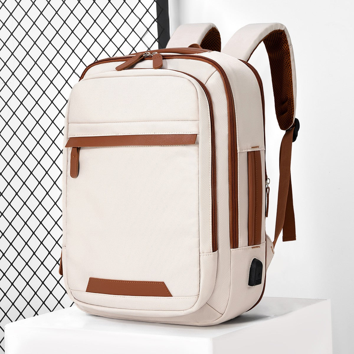 High-Quality USB Rechargeable Backpack Men's Waterproof Bag Large Laptop Backpack Unisex School Bag Youth Backpack