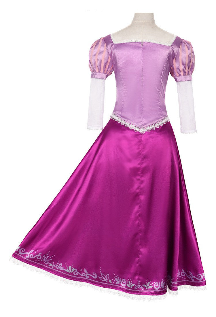Tangled Couple Cosplay Costume Rapunzel Long Gown Flynn Rider Prince Outfit Full Set Halloween Stage Performance Wear