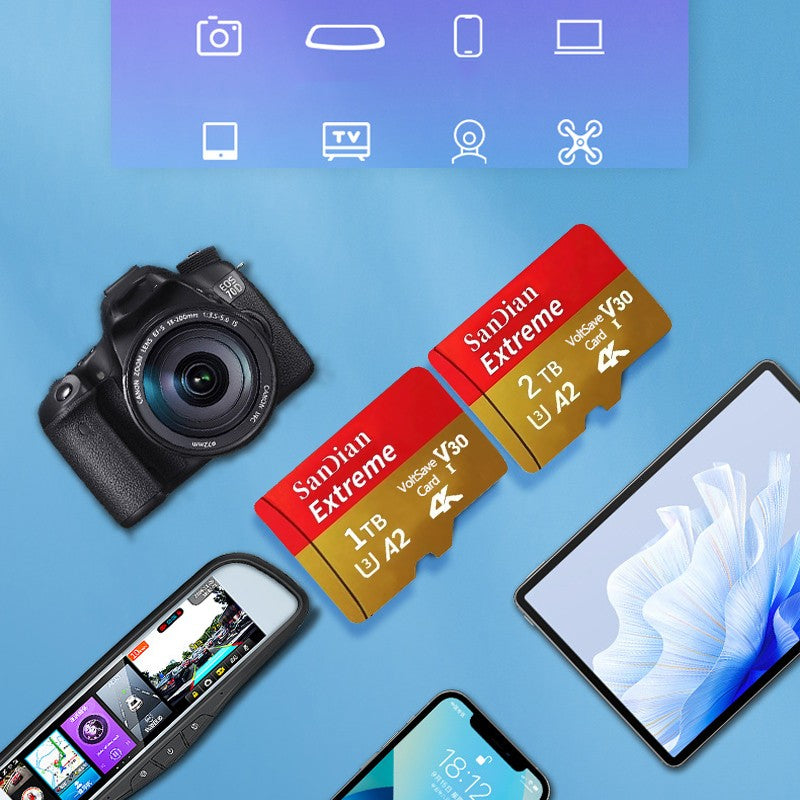 Original Micro TF Card 128GB Memory Cards 512GB 1TB High Capacity Flash Card Class10 High-Speed SD Card for PC/Mac/Camera/phone