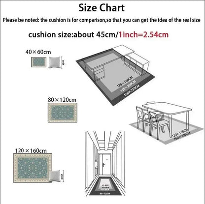 VIKAMA Christmas Eve Kitchen Snowflake Printed Floor Mat Anti-Slip Long Strip Set for Home Entry Area Household Decorative Rug