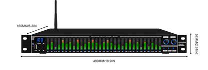 EQ31SUB Digital Equalizer 31 Stage Tuner Professional Stage Performance Noise Reduction Audio Processing
