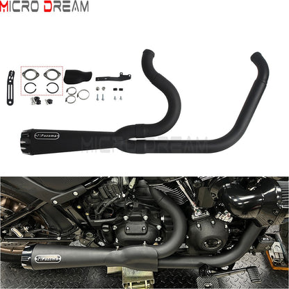 For Harley Softail Low Rider ST FXLRST 117 2025-26 Full Complete Exhaust System Swept-up Muffler Motorcycle Exhaust Pipes 2-In-1
