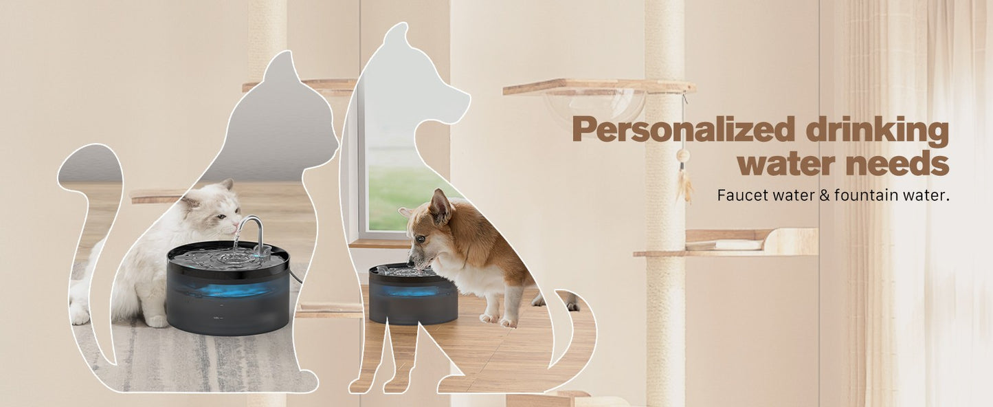 Bebedouro automático para animais de estimação 2,1L Bomba ultra silenciosa torneira para gatos adequado para cães e gatos com sensor USB elétrico