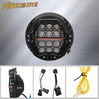 Para Harley Davidson Dyna Switchback Motocicleta Farol de Led 7 Polegadas Alto/Baixo Feixe de Luz de Rodagem Diurna de Substituição