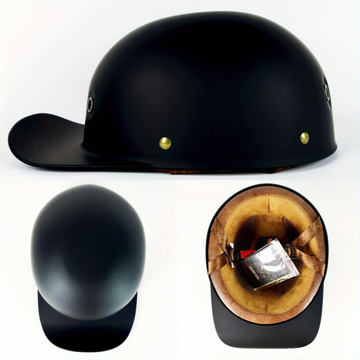 Capacete de Motocicleta Elétrica para Pilotagem de Locomotivas, Capacete Retrô Meio Capacete para Harley, Capacete Universal para Todas as Estações, Atacado de Capacetes