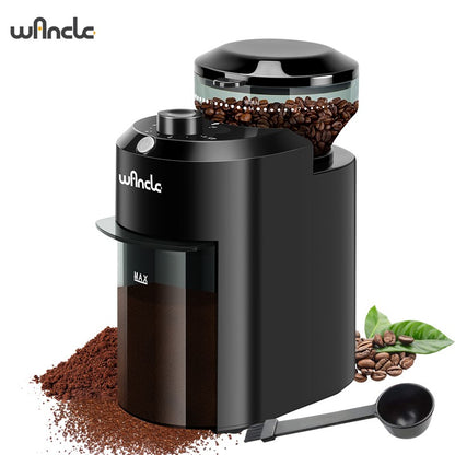 Moedor de Café Elétrico de Rebarba Wancle, Moedor Cônico Ajustável para Grãos de Café com 28 Configurações Precisas de Moagem 220V/120V