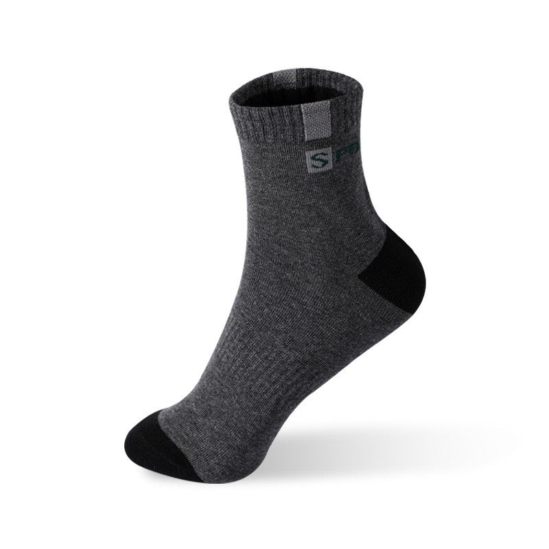 5 Pairs Size 37-43 Men Bamboo Fiber Autumn Winter Men Socks Breathable Cotton Sports Sock Breathable Deodorant Business Socks