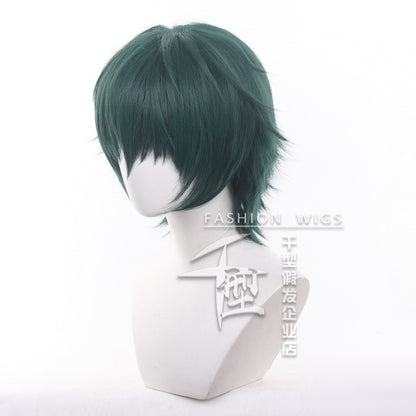 Anime Jujutsu Kaisen Maki Zenin Cosplay Wig Short Green Hair Glasses Shimetsu Kaiyuu Halloween Party