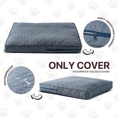 1 capa de cama ortopédica para cães grandes, capa lavável para cama de cão em espuma, colchonete para animais de estimação com acolchoamento multiagulha, capa para cama de caixa para cães
