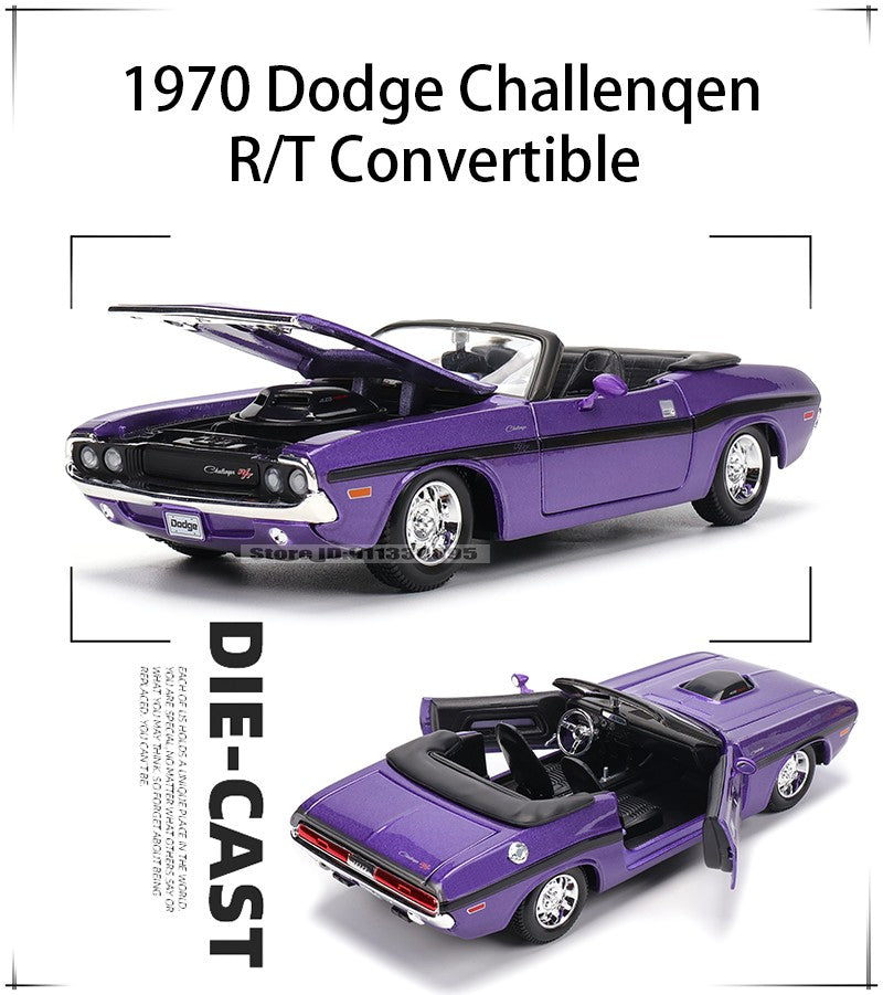 Maisto 1:24 DODGE CHALLENGER R/T 1970 liga de carro modelo artesanato decoração coleção brinquedo ferramenta presente
