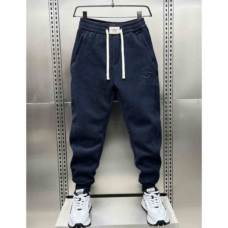 Calças Casuais Masculinas Americanas Calças de Algodão de Alta Qualidade para Outono Inverno Uso Diário Masculino Casual Calças de Moletom Soltas de Tamanho Grande