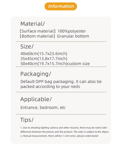 1 Set of Solid Color Simple Bathroom Water-absorbing and Non-slip Floor Mat Stone Pattern, Comfortable and Soft, Three-piece Set