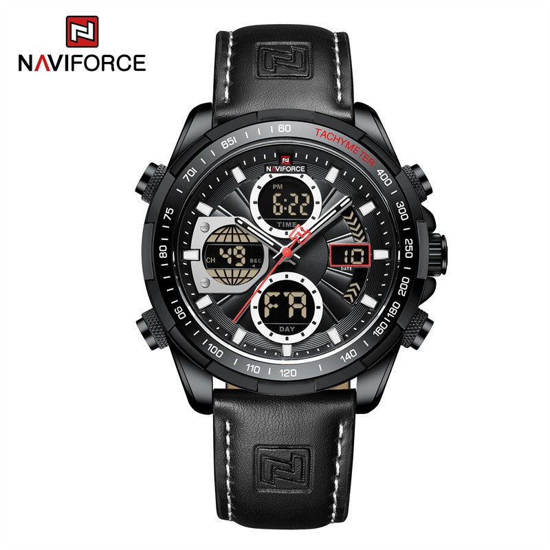 NAVIFORCE Men Military watch Multifunction Chronograph Sports 3ATM Waterproof alarm mode Day And Date Display Male Gifts Clocks