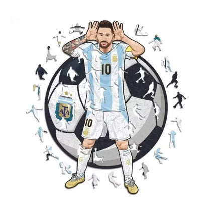 irregular Football Star Wooden Jigsaw Sports Stars Puzzle for Kids Adults Educational Fabulous Gift 300 Pcs DIY Puzzle Toys