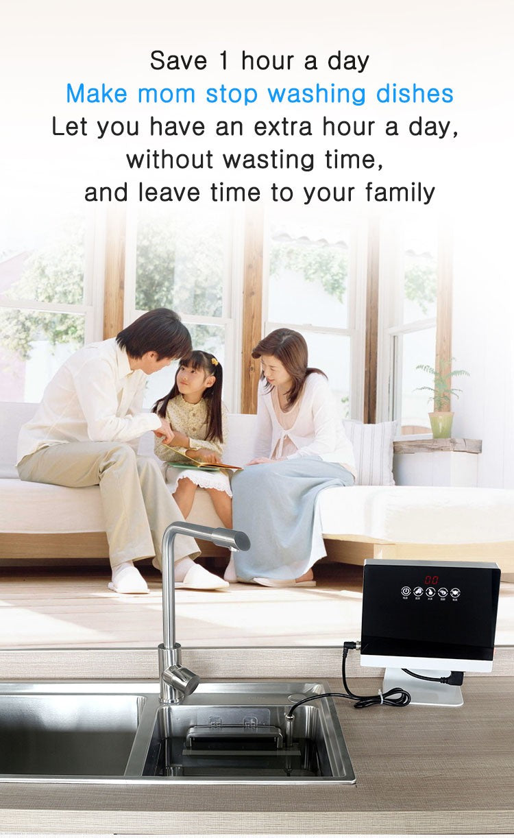 Household Portable Sink Dishwasher Small Free-standing Installation-free Kitchen 110V/220V Automatic Ultrasonic Wash Dishwasher