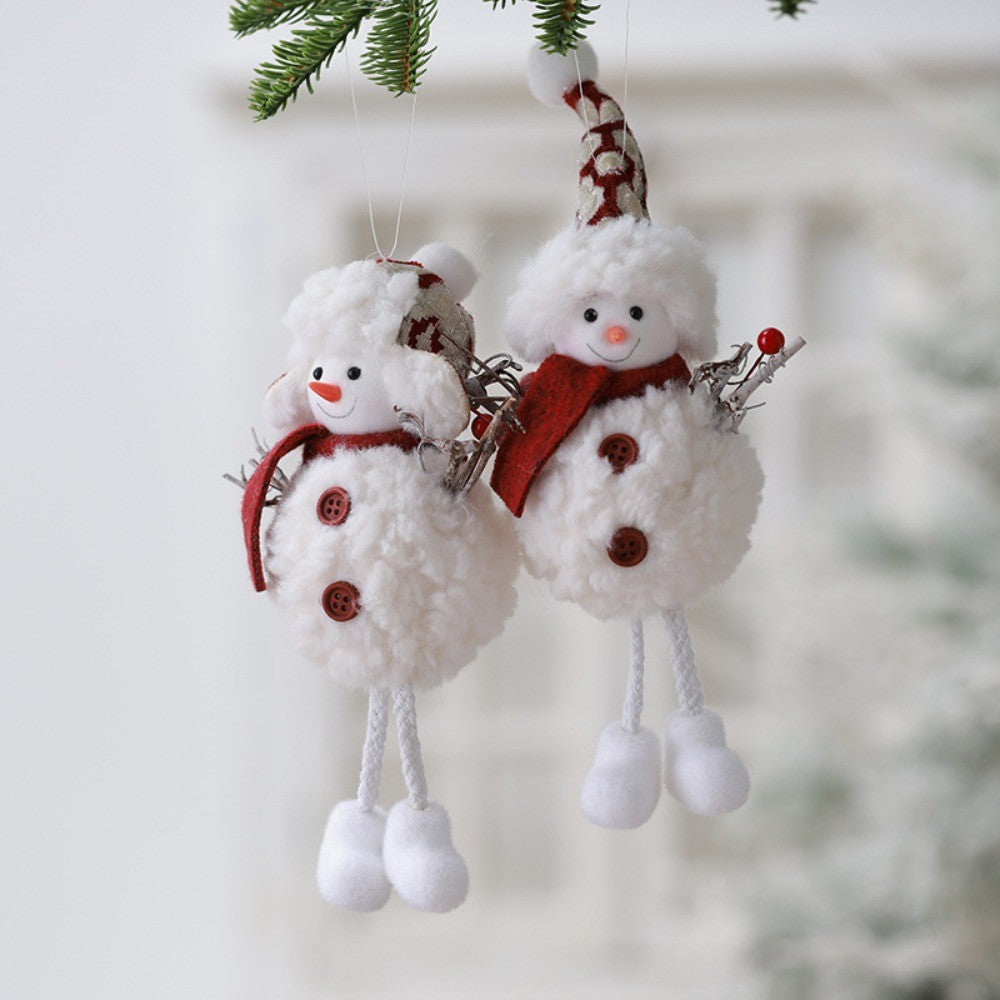 2Pcs New Christmas Cute Plush Angel Doll Pendant Lovely Boys Girls Xmas Tree Hanging Decoration Merry Christmas Party Ornaments