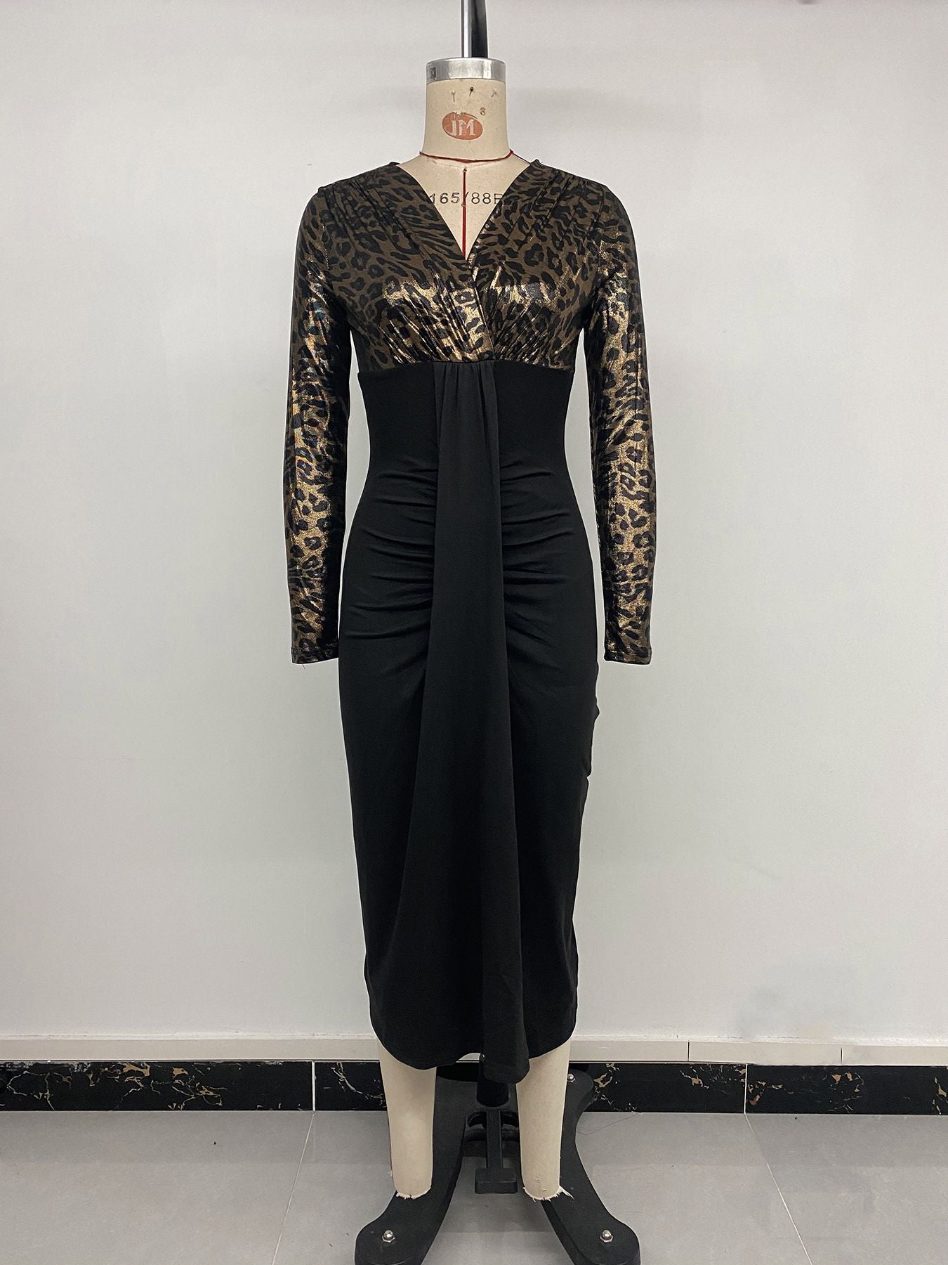 Women's Elegant Dress  Autumn And Winter New Slim And Sexy Royal Sister Style Spliced ??slit Fashion Dresses For Women Vestidos