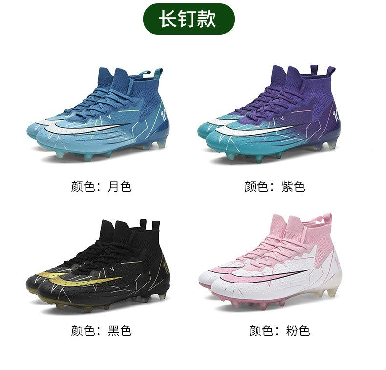 Hot Sale Mens Soccer Cleats High Ankle Football Shoes Long Spikes Outdoor Soccer Traing Boots For Men Women Soccer Shoes