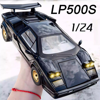1:24 Lambor Countach LP500S Models Cars Toy Alloy Diecast Doors Opened Supercar with Pull Back Miniature Vehicle Kids Best Gifts