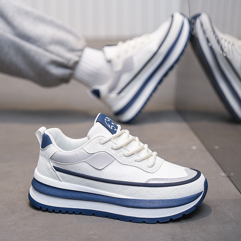 PARZIVAL Men Sneakers Casual Shoes Fashion Outdoor Sports Shoes Runner Tenis Trainer Leather Running Shoes Breathable Men Shoes