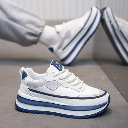 PARZIVAL Men Sneakers Casual Shoes Fashion Outdoor Sports Shoes Runner Tenis Trainer Leather Running Shoes Breathable Men Shoes