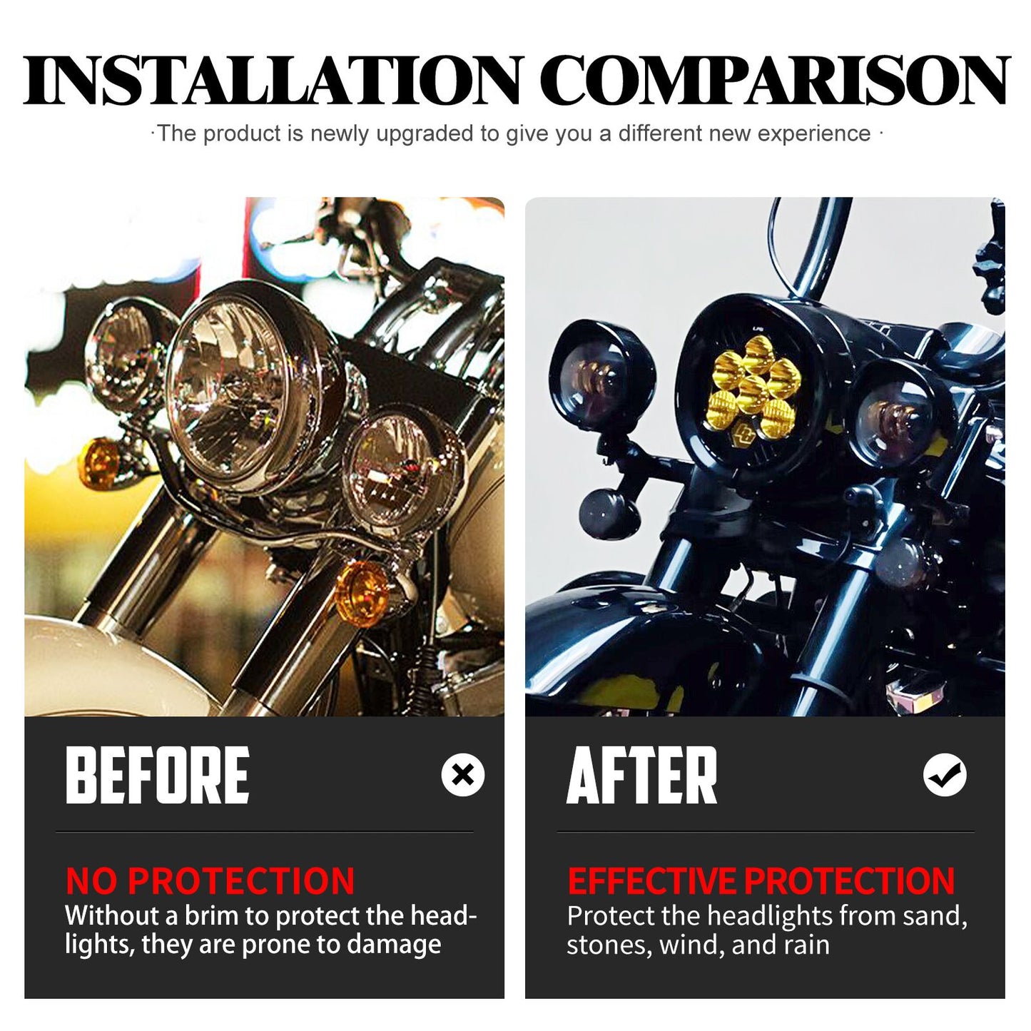 Anel de Acabamento do Farol de 7'' para Motocicleta + Capa de Luz de Neblina de 4.5'' + Anel de Acabamento do Pisca Estilo Visor para Harley Touring Road King Softail