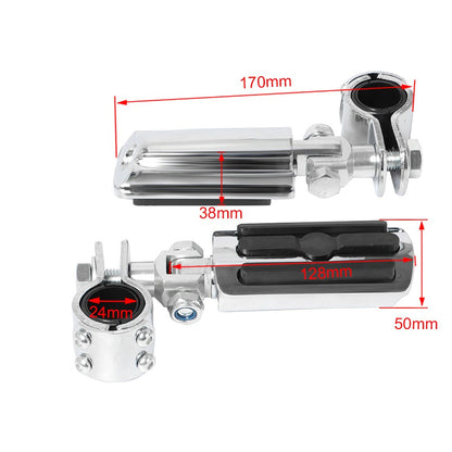 1 1/4" 32mm Motorcycle Foot Rest Highway Engine Guard Foot Pegs Mount Footrest For Harley Touring Honda Kawasaki Suzuki Yamaha