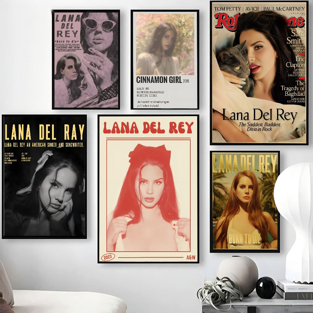 Singer Lana Del Rey Album Poster Poster Paper Print Home Living Room Bedroom Entrance Bar Cafe Art Painting Decoration