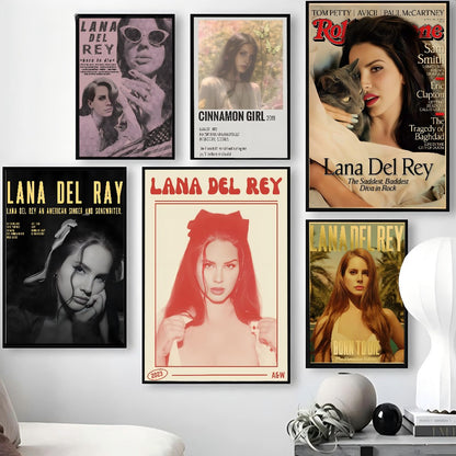Singer Lana Del Rey Album Poster Poster Paper Print Home Living Room Bedroom Entrance Bar Cafe Art Painting Decoration