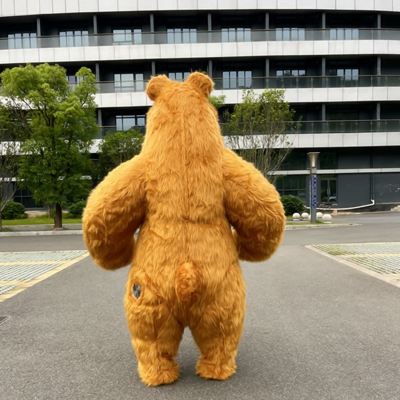 Inflatable Masha Bear Mascot Costume, A Walking Cartoon Doll Costume Suitable For Role-Playing, Applicable To Commercial Promoti