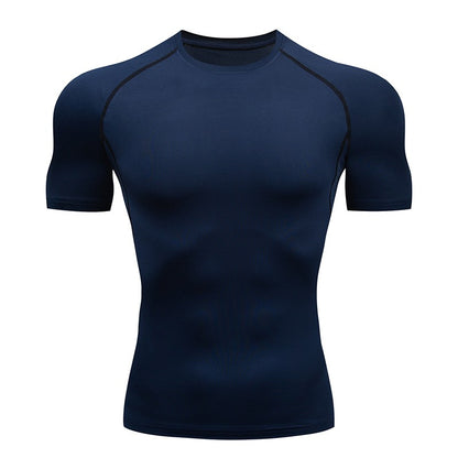Men's Running Compression Tshirts Quick Dry Soccer Jersey Fitness Tight Sportswear Gym Sport Short Sleeve Shirt Breathable