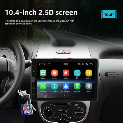Podofo 10.4" Wireless CarPlay MP5 Player 1din Universally Rotation Car Multimedia Player Wireless Android Auto Car Radio Stereo
