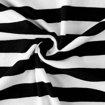 Black White Striped Shirt Men Cotton Short Sleeve Casual Basic Tee Adult Halloween Top Summer Fashion Daily Clothes