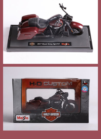 Maisto 1:18 Harley-Davidson 2017 Road King Special Modelo de Moto Diecast Brinquedo Colecionável Presente Funcional