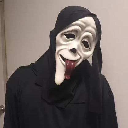 Halloween Cosplay Screaming Horror Props Mask, Breathable Skeleton Mask Horror Party Halloween Role-Playing Props