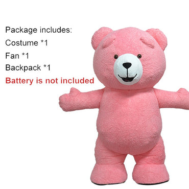 US stock Inflatable Polar Bear Costume Mascot for Advertising Christmas Halloween Adult Fursuit Panda Gorilla Carnival Suit