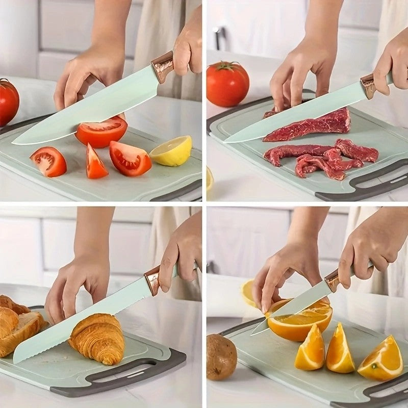 19 conjuntos de facas de cozinha com suporte para facas, conjunto de facas de cozinha profissionais de aço inoxidável com alto teor de carbono, presentes de feriado