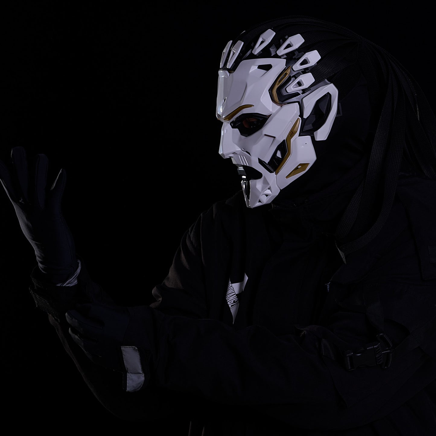 JAUPTO Punk Witcher Mask Halloween Costume Prop Face Mask for Parties Quality Assurance Cosplay Accessory