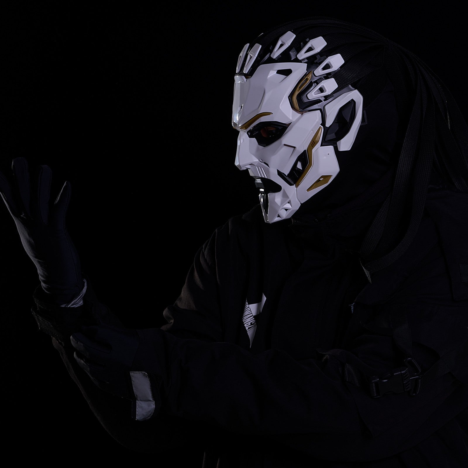JAUPTO Punk Witcher Mask Halloween Costume Prop Face Mask for Parties Quality Assurance Cosplay Accessory