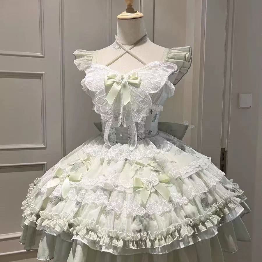 Gothic Y2k Sling Dress Women Harajuku Retro Tulle Ruffles Trim Christmas Party Outfit Grunge Aesthetic Sleeveless Elegant Wear
