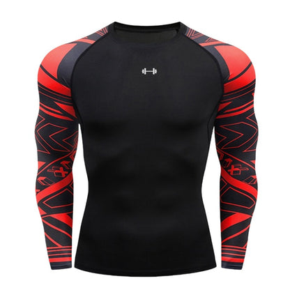 Gym Compression Dry Fit Men's Long Sleeves Fitness T-shirt Spring And Autumn Outdoor Sports Running Tees Sportswear Tops T-shirt