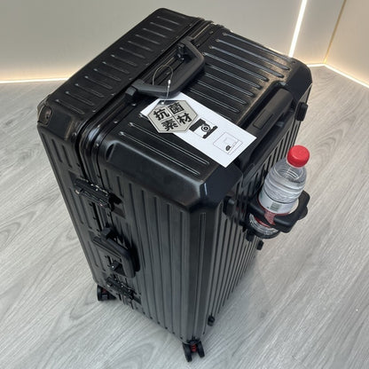 Mala de Viagem Nova com Estrutura de Alumínio, Suporte para Copo, Material PC, Mala de Cabine com Rodas, Grande Capacidade