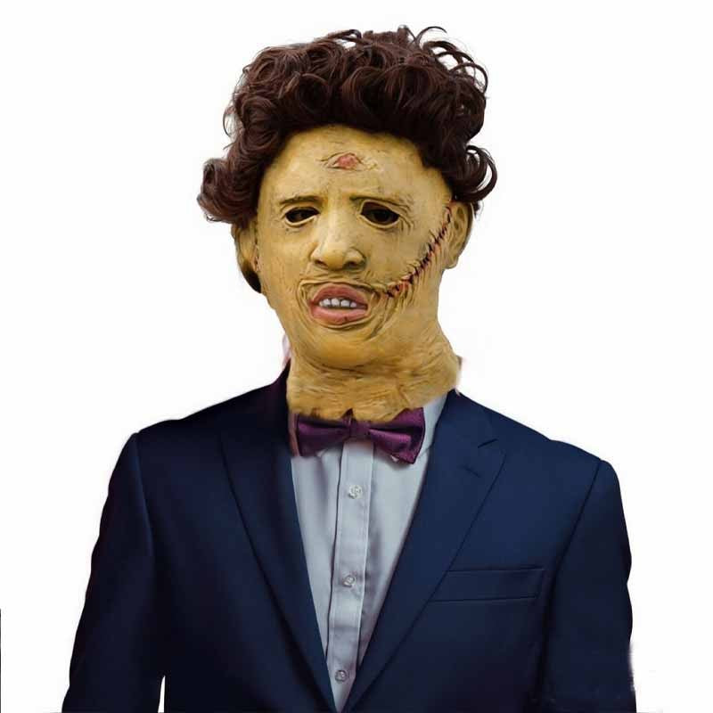 Texas chainsaw killer leather mask Halloween costume party cosplay latex mask Halloween party Supp  Horror Chainsaw Killer Leat