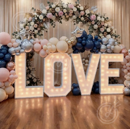 Love Light Up Signage Custom Wedding Decor Sign Bulb Giant Outdoor LED Marquee Letters Party Wedding Birthday Illuminated Sign