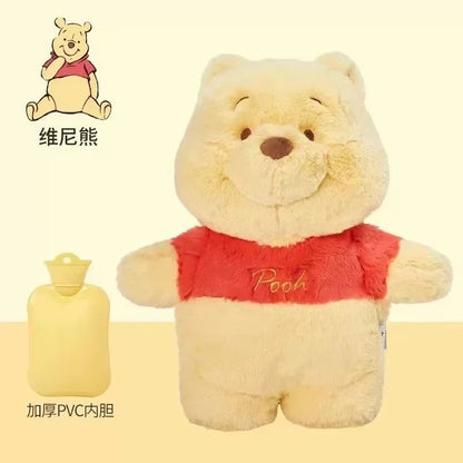in stock Disney Stitch Angel Lotso Pooh Bear Dumbo Plush Hand Warm Bottle Hot Water Bottles Portable Warm Hand Bag Girl Gift