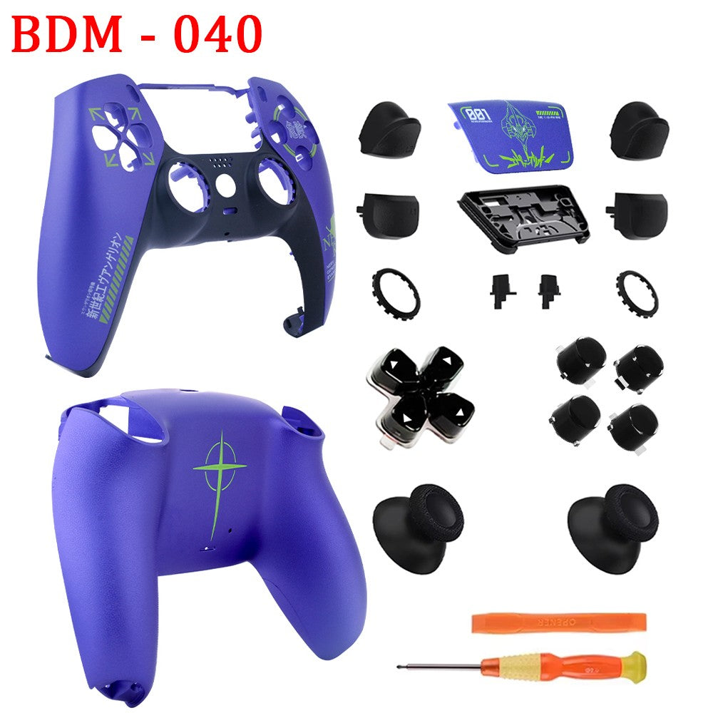 Purple Metallic for PS5 Controller Shell Faceplate Cover with Touchpad for DualSense Controller Replacement for BDM-010 to 050