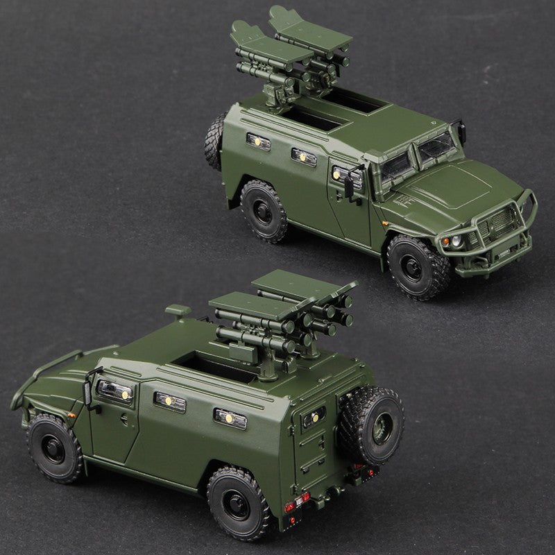 Massdi 1:64 Tiger Gaz Veículo Blindado Modelo de Carro M1151 Off-Road Antitanque Liga Miniatura Veículos Fundidos Coleção de Brinquedos