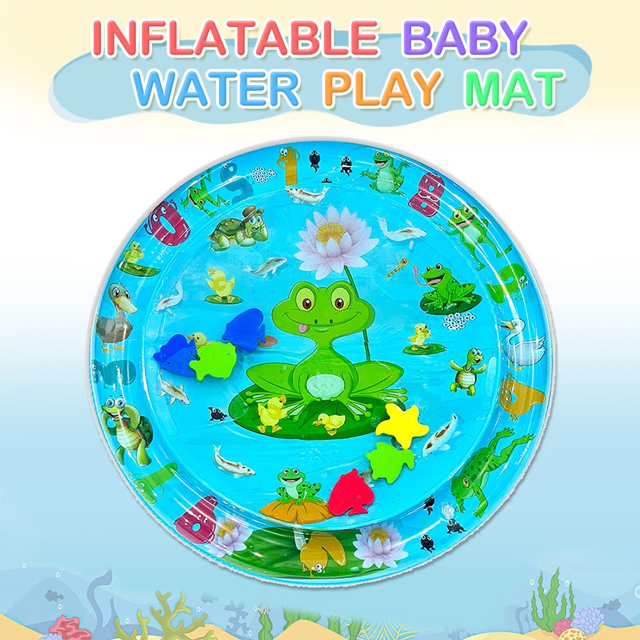 Tapete Aquático Inflável Infantil de PVC para Bebês, Almofada para o Tempo de Barriga, Almofada de Água para Crianças, Brinquedos de Atividade de Desenvolvimento para a Educação Precoce